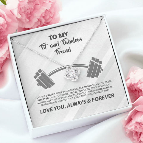 Image of To My Fit And Fabulous Friend Message Card Necklace