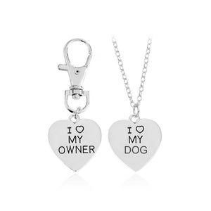 I love My Dog Key Chain Necklace Set - mommyfanatic