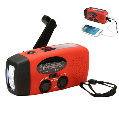Image of Solar radio - best weather radio for back packing prepper emergency power with usb port for laptop and phone 2019 - red - mommyfanatic
