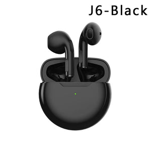 2022 TWS Bluetooth Earphones Wireless Mic Touch Control Earbuds Black