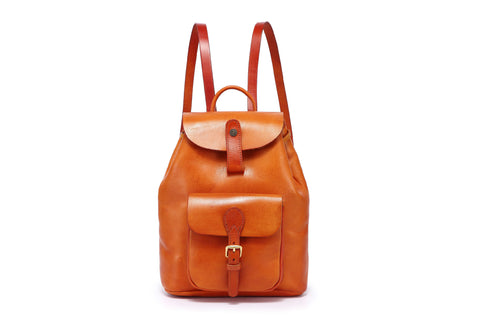 Image of small leather backpack