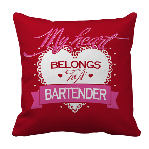 Image of My Heart Belongs to A Bartender Pillowcase - mommyfanatic