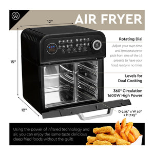 12.6 Quart Air Fryer built-in ninja power convection oven with dehydrator rotisserie - mommyfanatic
