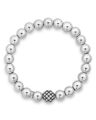 Image of Sterling Silver Signature Caviar Lattice Ball Bracelet - mommyfanatic