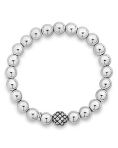 Sterling Silver Signature Caviar Lattice Ball Bracelet - mommyfanatic