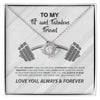 To My Fit And Fabulous Friend Message Card Necklace