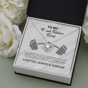 To My Fit And Fabulous Friend Message Card Necklace