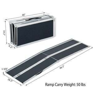 10ft portable aluminum wheelchair scooter handicap ramp slope for home - mommyfanatic