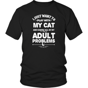 Play With Cat Ignore Problems Tshirt - mommyfanatic