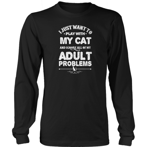 Image of Play With Cat Ignore Problems Tshirt - mommyfanatic