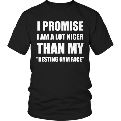 Image of Resting gym face facial muscles & exercises t-shirt - mommyfanatic