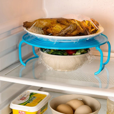 Image of Multifunctional plastic microwave oven cooking shelf rack stand - mommyfanatic