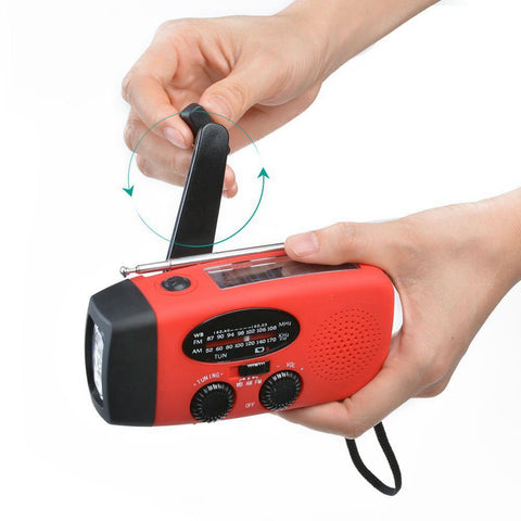 Image of Solar radio - best weather radio for back packing prepper emergency power with usb port for laptop and phone 2019 - red - mommyfanatic