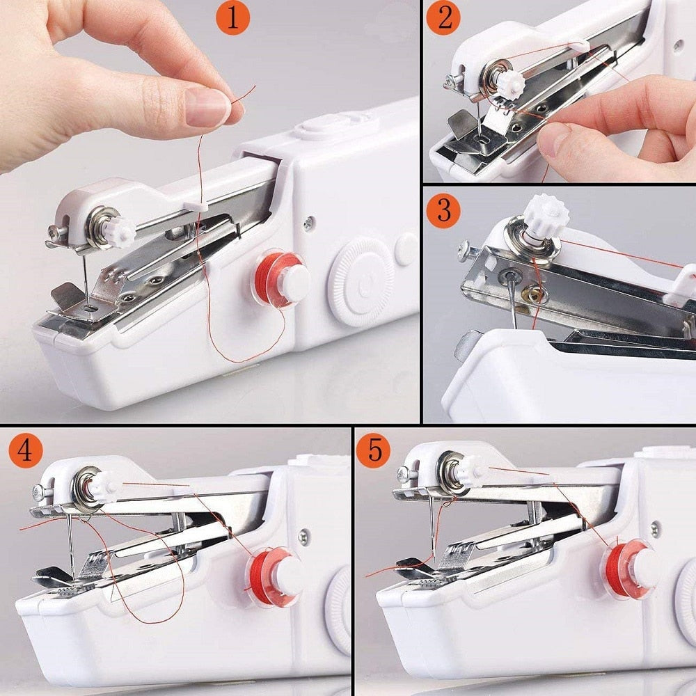 Handheld sewing machine - portable mini sewing machine step by