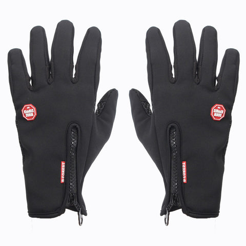 Image of Touch Screen Full Finger Gloves Windproof Bicycle Bike Gloves Winter Outdoor Sports Gloves S M L XL 4 Size Black - mommyfanatic