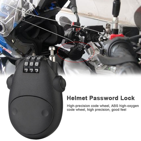 Image of Universal Motorcycle Helmet Password Lock Telescopic Wire Rope - mommyfanatic
