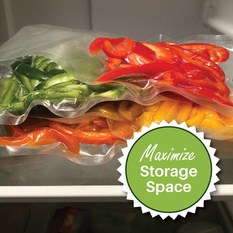 Image of 2 Pack 11"X 50" Food Saver Rolls Embossed Food Storage Package Bags - mommyfanatic