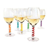 Unique silicone cute  classy wine glass stem spring charms - set of 6 - mommyfanatic