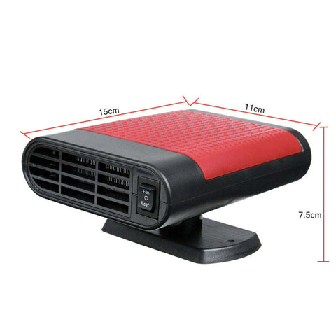 Image of Portable 12V Auto Heater Fan Dashboard Plug-In Defogger