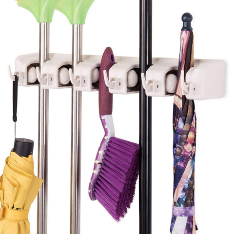 Image of hooks to hang brooms and mops