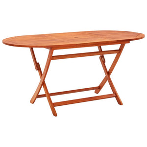 Wooden Folding Garden Table Patio Parties Picnics Eucalyptus Wood