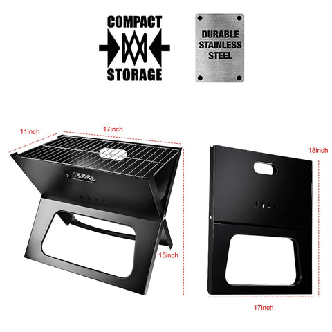 Image of folding grill charcoal 