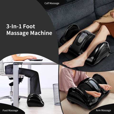 Image of Shiatsu Electric Foot Massager For Neuropathy Circulation Black