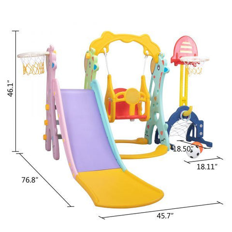 Image of 5 in 1 Toddler Swing Playset For Little Tikes Outdoor Indoor - mommyfanatic