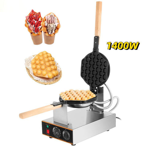 Image of Commercial Waffle Cone Maker Iron Electric Stainless Steel Non-Stick