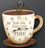 Large Decorative Coffee Clock Take Life One Cup at a Time