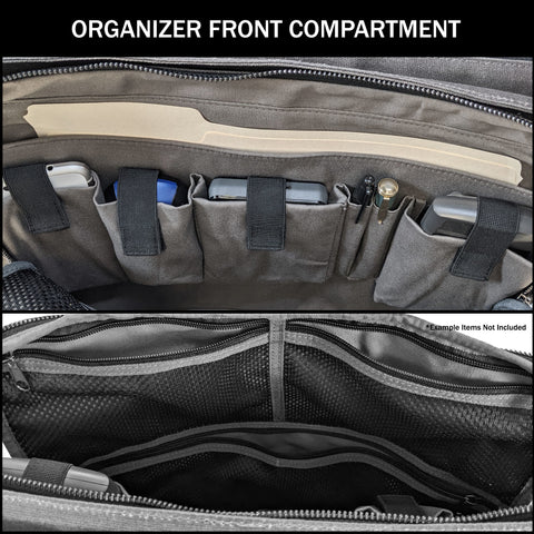 Image of Canvas Messenger Bag For Men Laptop Case Satchel Organizer Brown