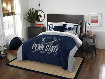 Penn State Nittany Lion Full/Queen Bed Size Comforter Blanket Sham Set - mommyfanatic