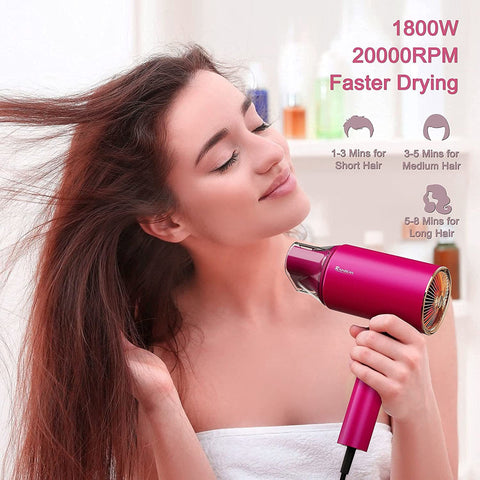 Image of Professional Hair Blow Dryer Water Ionic Fast Drying Salon Home Pink