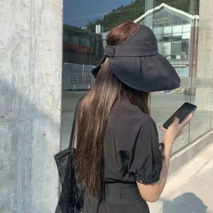 Wide Brim Sun Visor Foldable Picnic Hat Beach UV Protection Scallop Cap For Outdoor; Women's Hat & Caps