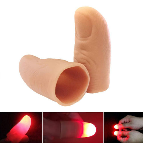 Image of 2PCS Magic Trick Fingers Thumbs with LED Battery Powered Magic Props Halloween Magic Trick Fingers Thumbs Party Toys for Child
