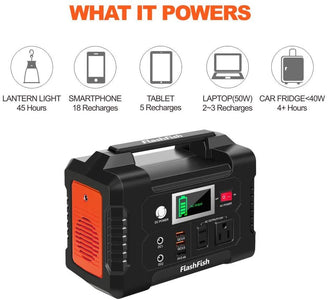 200W Portable Solar Generator Power Station RV Home Camping 3 USB Port