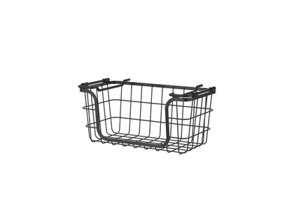 black metal wire basket storage