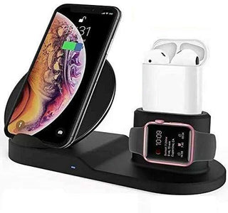 Multi Purpose 3 in 1 Wireless Fast charging Dock Ear Pods Samsung iPhone - mommyfanatic