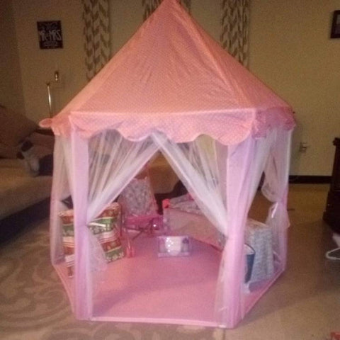 Image of Outdoor Indoor Play Tent Camp House Toddler Pink