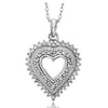Women's Sterling Silver 1/2ct Diamond Heart Necklace