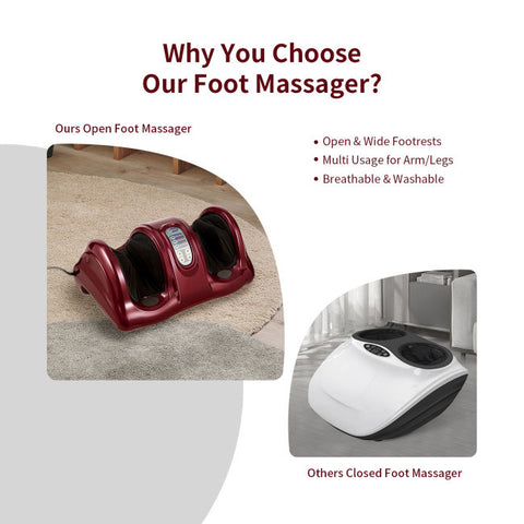 Image of Shiatsu Electric Foot Massager For Neuropathy Circulation Black