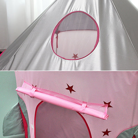 Image of 3 in 1 Rocket Ship Play Tent Indoor/Outdoor Playhouse Babies Toddlers - mommyfanatic