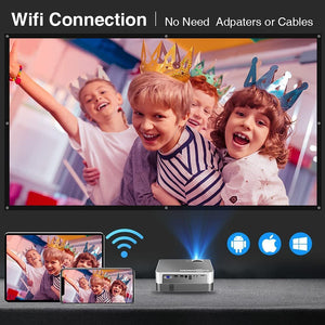 MOOKA Native 1080P WiFi Bluetooth 4K Home Theater Projector - mommyfanatic