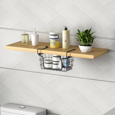 Image of Metal Basket Storage Kitchen Pantry Countertop Set Of 3 Black Cheap