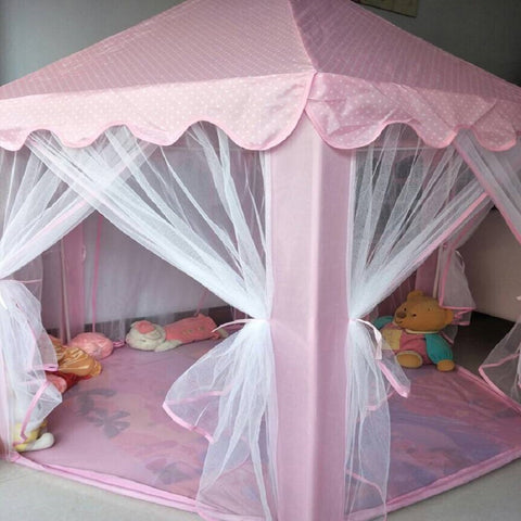 Image of Outdoor Indoor Play Tent Camp House Toddler Pink