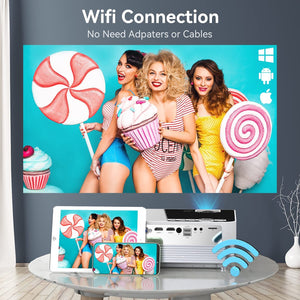 MOOKA Native 1080P WiFi Bluetooth 4K Home Theater Projector - mommyfanatic