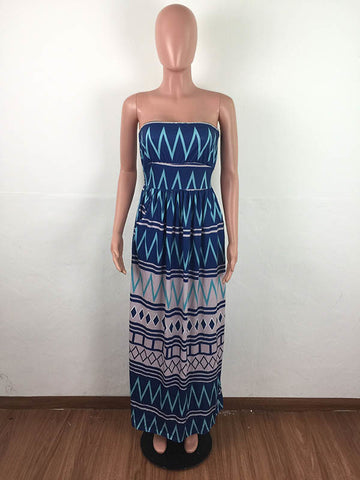 Image of Blue - Sleeveless Maxi Dress Summer Casual For Women Cheap - mommyfanatic