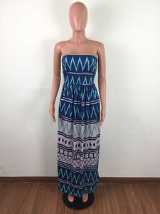 Blue - Sleeveless Maxi Dress Summer Casual For Women Cheap - mommyfanatic