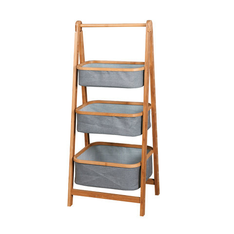 Image of 3 tier bamboo shelf rack