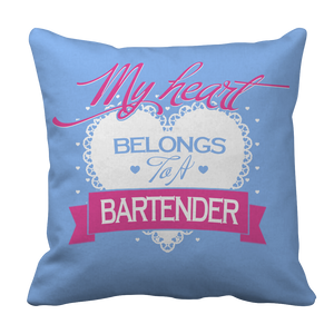 My Heart Belongs to A Bartender Pillowcase - mommyfanatic